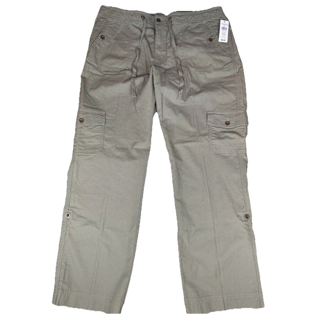 NWT Women Size 14 Gorp Utility Hiking LL Bean Olive Favorite Fit Pants
